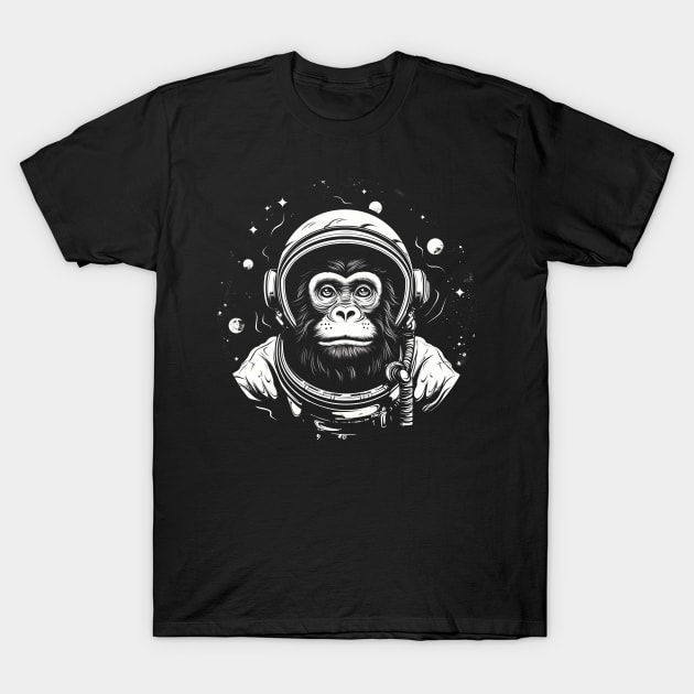 Space Monkey Ape Chimp Astronaut Graphic T-Shirt by ShirtFace